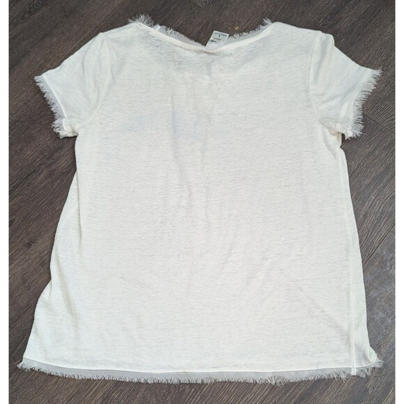 LC Lauren Conrad Disney Alice in Wonderland White Rabbit Blouse Size Small (576) - Picture 2 of 3